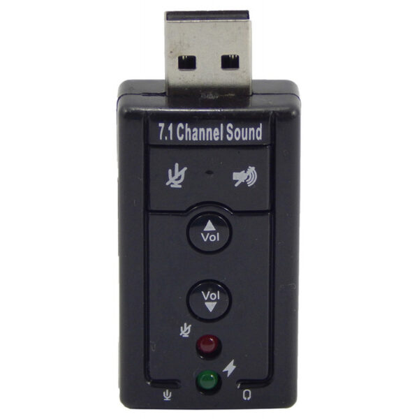 Adaptador de Som 7.1 Channel USB Preto