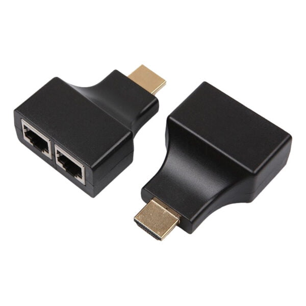 Adaptador HDMI Extender by Cat5e/6 Cable Dual RJ45 - HLD - Preto