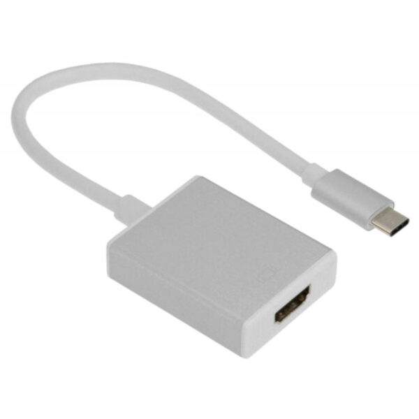 Adaptador HLD USB Type-C a HDMI Fêmea Branco/Prata