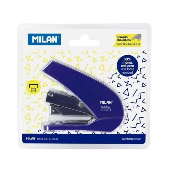 Agrafador Milan Energy Saving 191071B - Azul