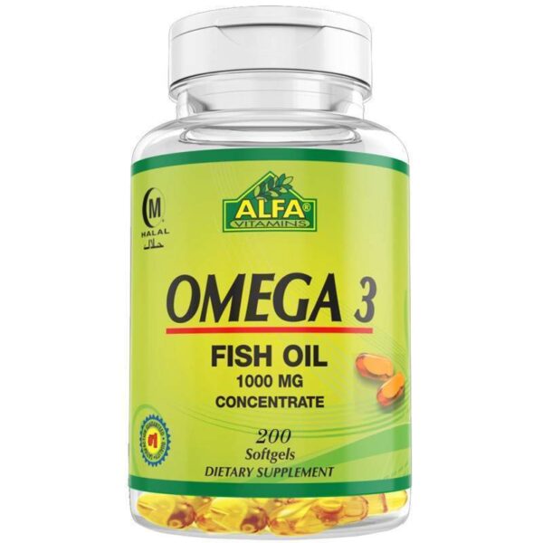 Alfa Vitamins Omega 3 Fish Oil 1000 MG (200 Cápsulas em Gel)