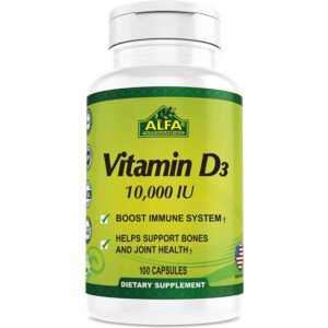 Alfa Vitamins Vitamin D3 10000 IU (100 Cápsulas)