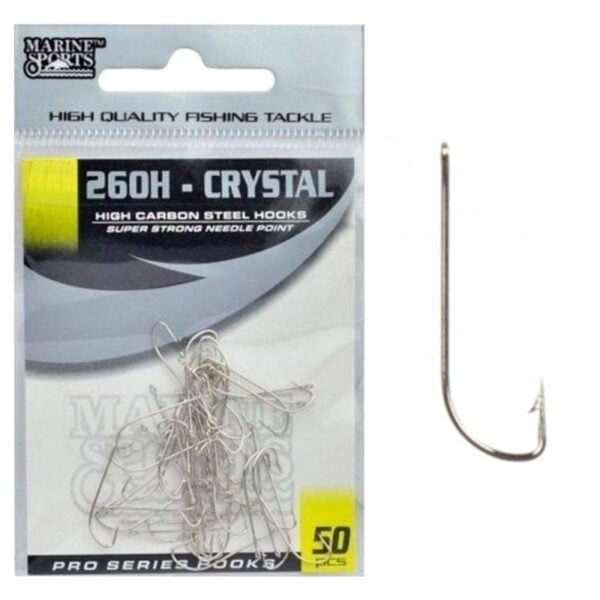 Anzol Marine Sports Crystal 260H Nickel 10 (50 Pçs)