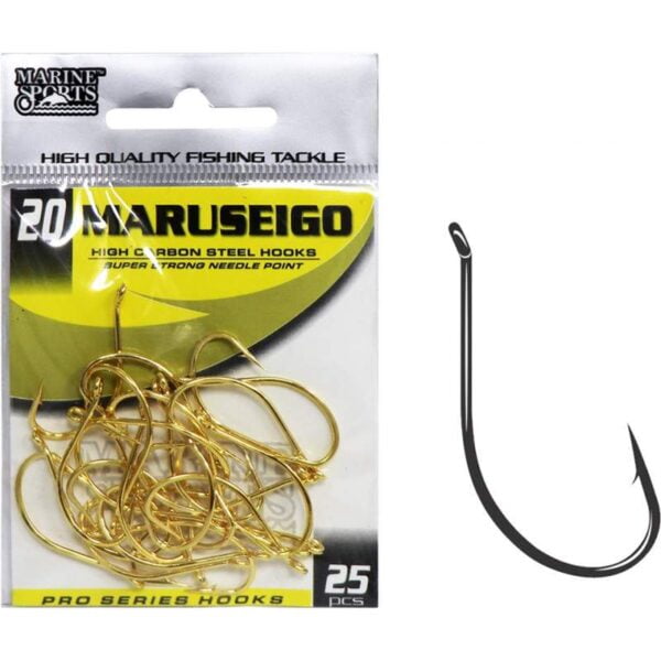 Anzol Marine Sports Maruseigo Gold 20 com 25 pçs