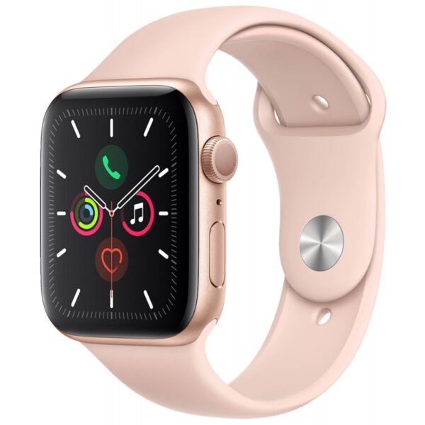 Apple Watch S5 (GPS) Caixa Alumínio Gold 44mm Pulseira Esportiva Areia-Rosa MWVE2LL