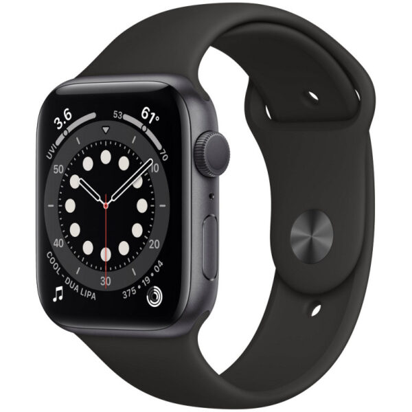 Apple Watch S6 (GPS) Caixa Alumínio Cinza 44mm Pulseira Esportiva Preta M00H3LL
