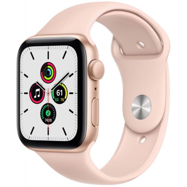 Apple Watch SE (GPS) Caixa Alumínio Dourada 44mm Pulseira Esportiva Rosa MYDR2LL