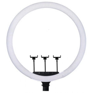 Aro LED Circular com 3 Suportes de Celular 17" Branco/Preto (Obs sem Tripé)