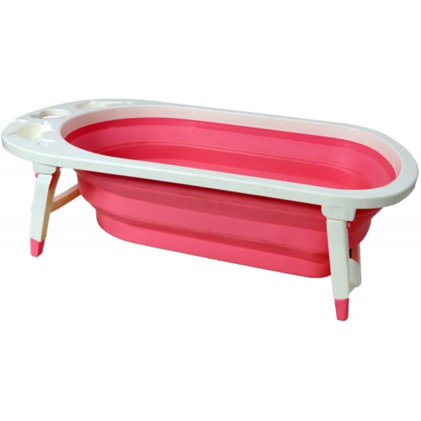 Banheira para Bebê Portátil Dobrável - Rosa