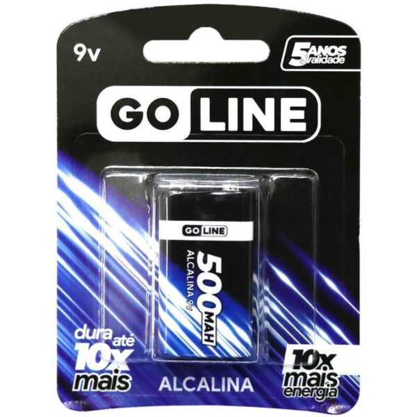 Bateria GoLine 9V Alcalina 500mAh