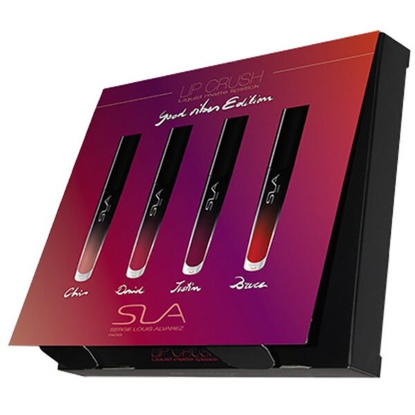 Batom Liquido SLA Paris LIP CRUSH Matte Box Good vibes Edition (4 Unidades)