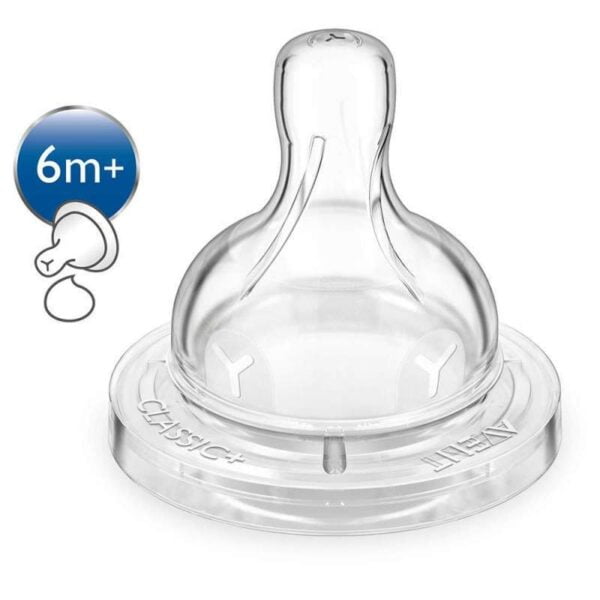 Bico para Mamadeira Philips Avent Classic+ SCF636 6m+ (2 Unidades)