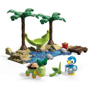 Bloco de Montar Pokemon Piplup vs Turtwig 120 pcs