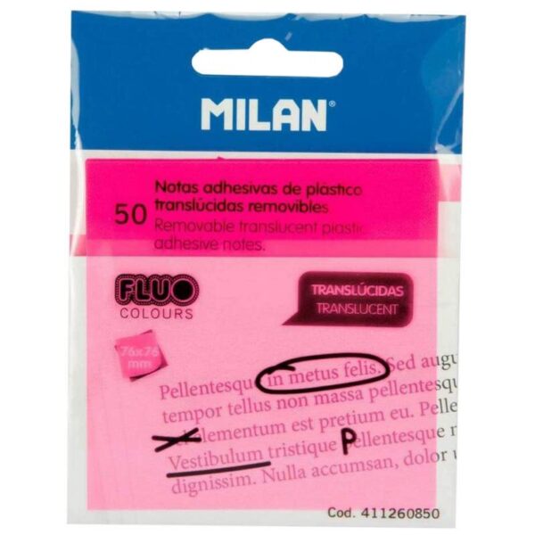 Bloco de Notas Milan Fluo - 411261050 - Rosa