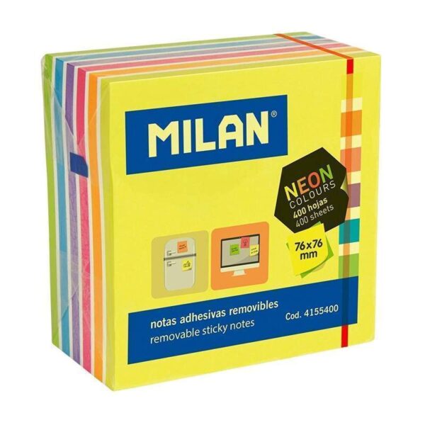 Bloco de Notas Milan Neon Colours 4155400 (400 Folhas)