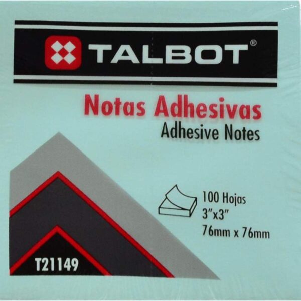 Bloco Talbot Notas Adesivas - T21149 - Turquesa
