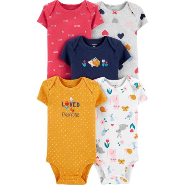 Body Infantil Carter's 1I722310  Feminino (5 Peças)