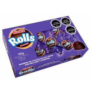 Bombon de Chocolate Costa Rolls Crocante - 195g