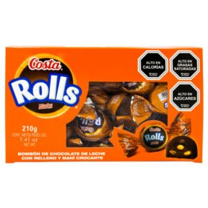 Bombon de Chocolate Costa Rolls Nuts - 210g