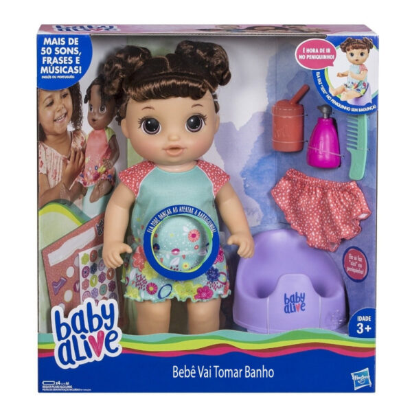 Boneca Hasbro Baby Alive Bebê Vai Tomar Banho - E0610