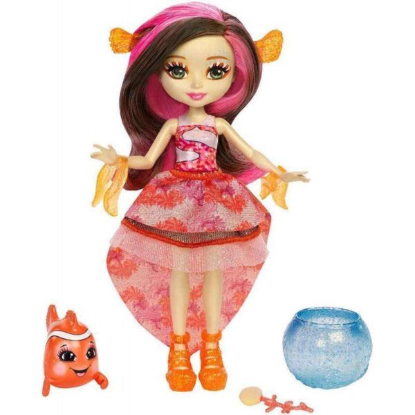 Boneca Mattel Enchantimals Clarita Clownfish & Cackle - FKV54/FKV56