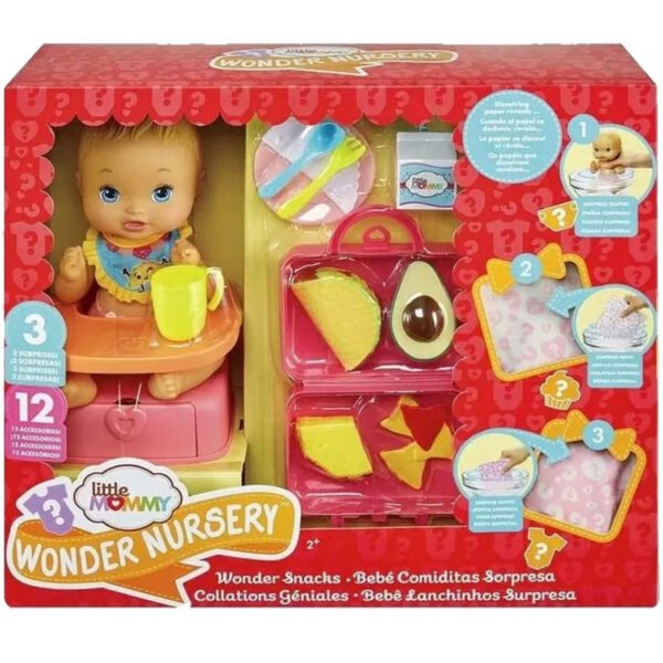 Boneca Mattel Little Mommy Bebê Lanchinho Surpresa - GFK77