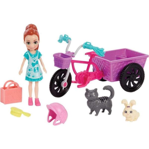 Boneca Mattel Polly Pocket Bicicleta Aventura Com Bichinho GFR03