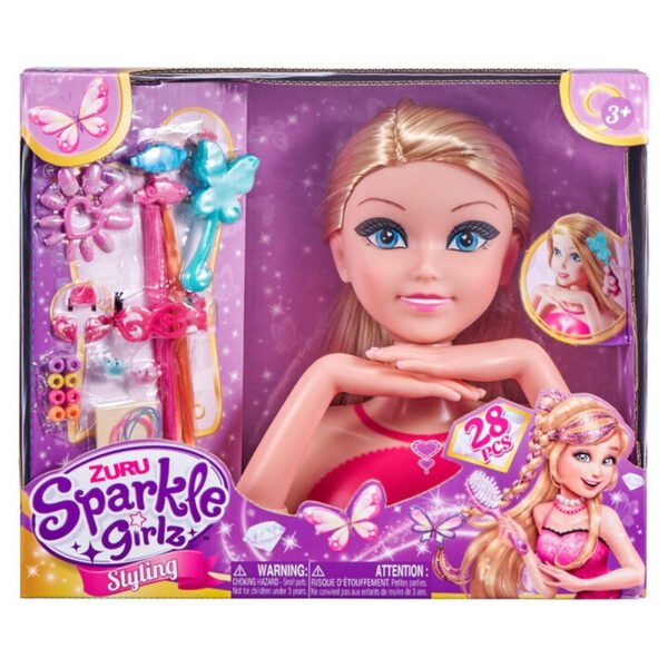 Cabeça de Pentear Zuru Sparkle Girlz Styling - 100291 (28 Peças)