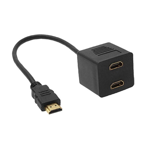 Cabo Adaptador HLD HDMI para HDMI x2 Fêmea - Preto