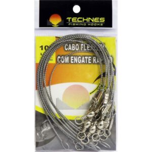 Cabo Flexível com Engate Rápido Technes 100lbs (10 Pçs)