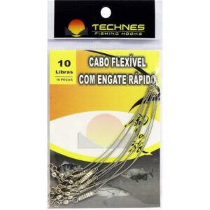 Cabo Flexível com Engate Rápido Technes 10lbs (10 Pçs)
