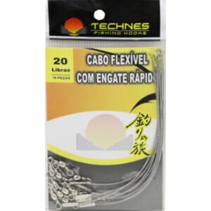 Cabo Flexível com Engate Rápido Technes 20lbs (10 Pçs)