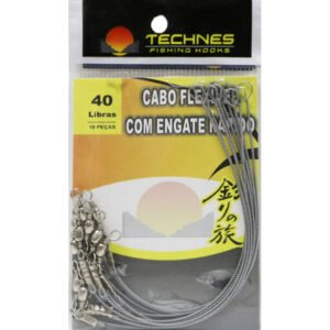 Cabo Flexível com Engate Rápido Technes 40lbs (10 Pçs)