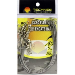 Cabo Flexível com Engate Rápido Technes 80lbs (10 Pçs)