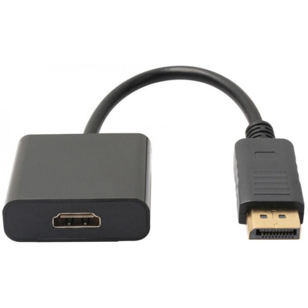 Cabo HLD HDMI Fêmea para DisplayPort Macho 15cm Preto