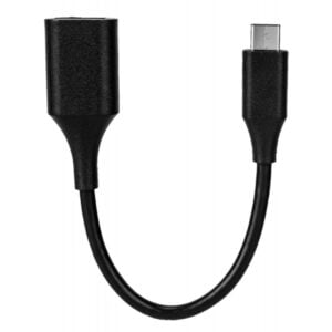Cabo HLD USB Type-C a USB 3.0 Fêmea 20 cm Preto