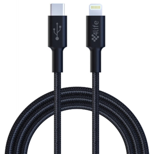 Cabo Lightning USB-C 4life FL-CLM181 (1M) - Preto