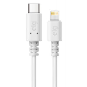 Cabo Lightning USB-C ELG TCL20 Elastômero termoplástico (2 metros) Branco