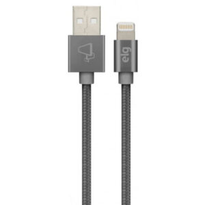 Cabo Lightning USB ELG C810BY Nylon trançado (1 metro) Cinza - Certificado Apple
