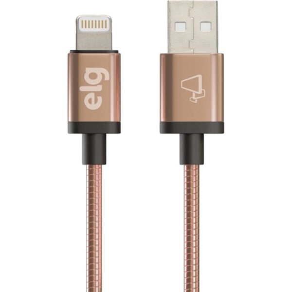 Cabo Lightning USB ELG INX810GD Inox Blindado (1 metro) Dourado