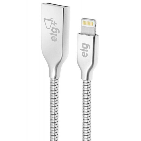 Cabo Lightning USB ELG L810SM Aço Inoxidável (1 metro) Inox