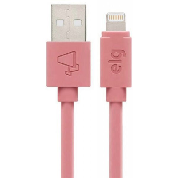 Cabo Lightning USB ELG L815PKMA Elastômero Termoplástico (1.5 metros) Rosa