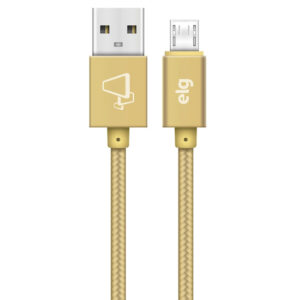 Cabo Micro USB ELG M510BG Nylon Trançado (1 metro) Dourado