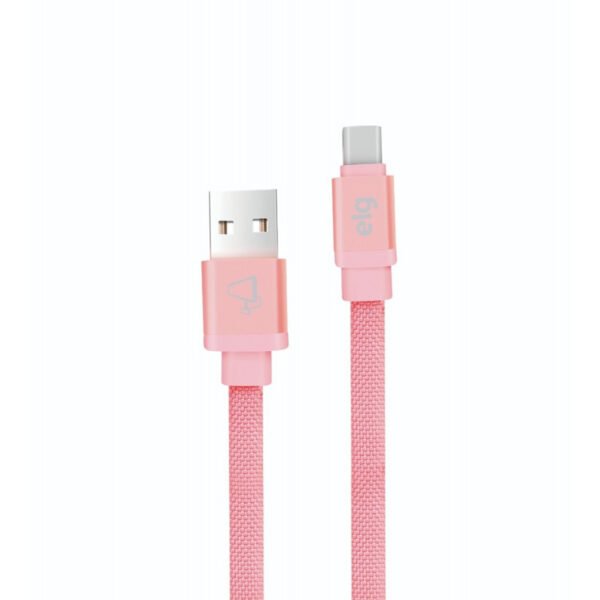 Cabo USB-C ELG CNVC10PK Cabo em tecido canvas (1 metro) Rosa