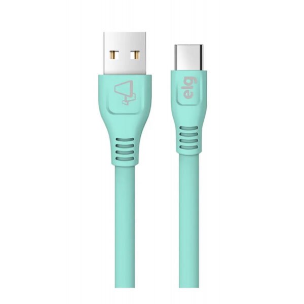Cabo USB-C ELG ELMC10LBE Elastômero Termoplástico (1 metro) Verde