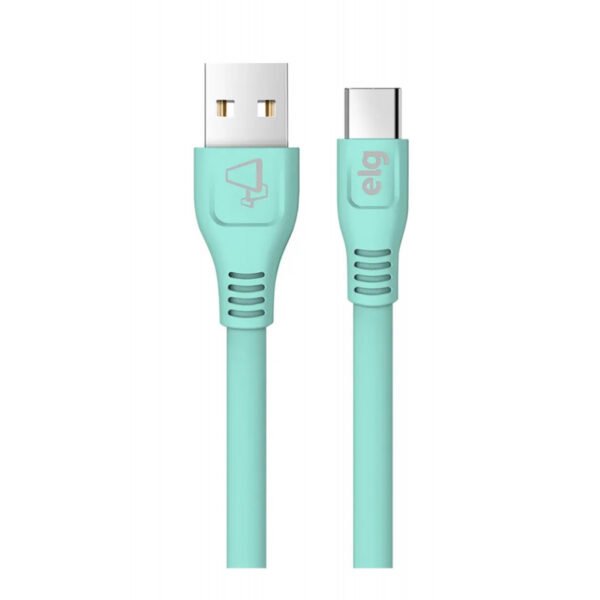 Cabo USB-C ELG ELMC10LBE Elastômero Termoplástico (1 metro) Verde