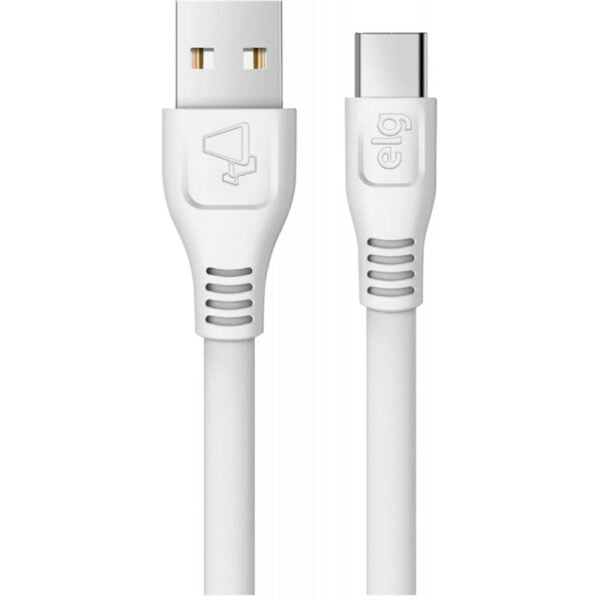 Cabo USB-C ELG ELMC10WH Elastômero Termoplástico (1 metro) Branco