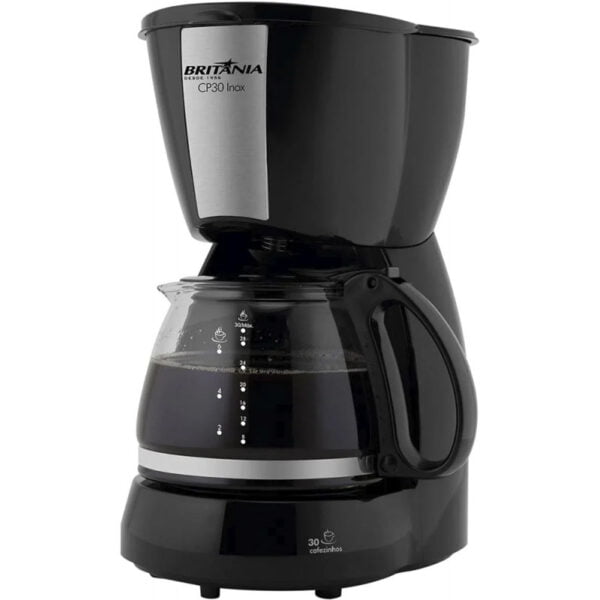 Cafeteira Britânia CP30 Inox 30 xicaras 110V - Preto