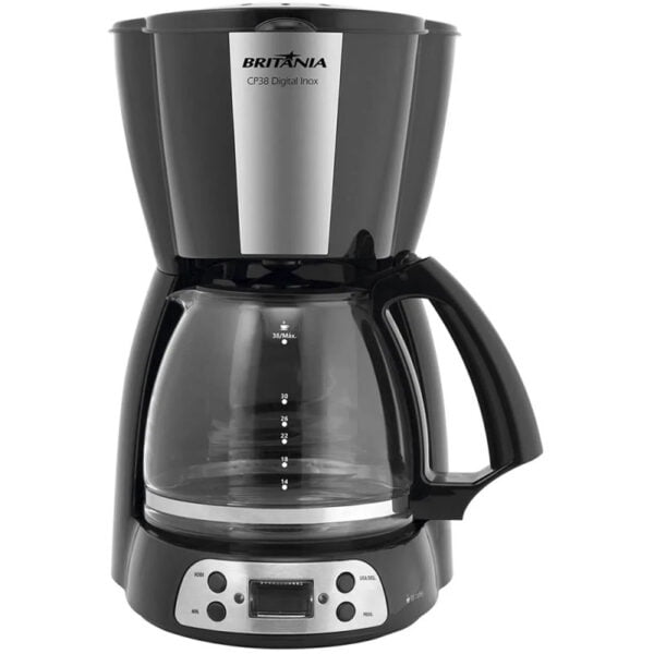 Cafeteira Britânia CP38 Digital Inox 38 xicaras 110V - Preto