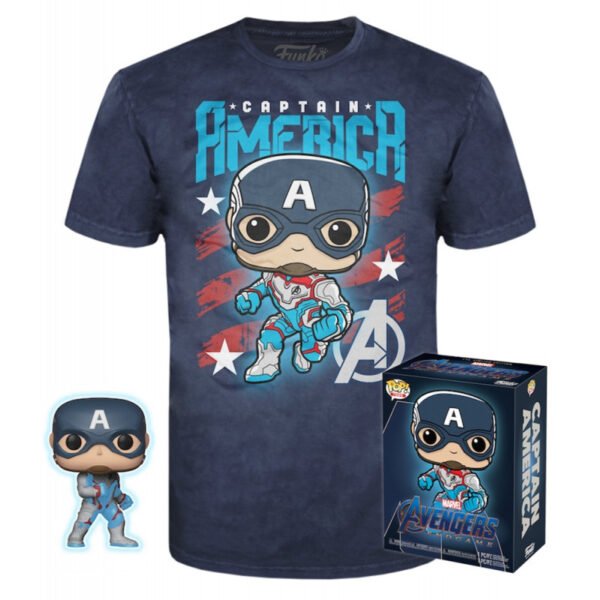 Caixa Marvel Avengers EndGame Captain America - XL - Funko